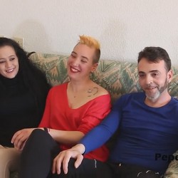 Fulfilling fantasies, Lucia and Cristian meet Sara and start a threesome. PepePorn.com