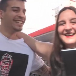 After a fuck with his fan, this is the happy face of Bianca.